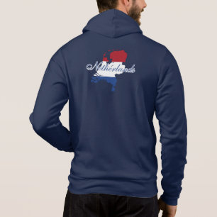 Niederländische Flagge Karte Souvenir Modern ,Back Hoodie
