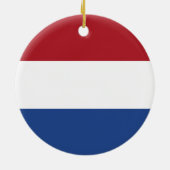 niederländische Flagge Keramik Ornament (Hinten)