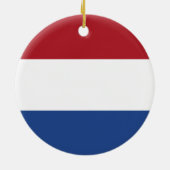 Niederländische Flagge Keramik Ornament (Hinten)