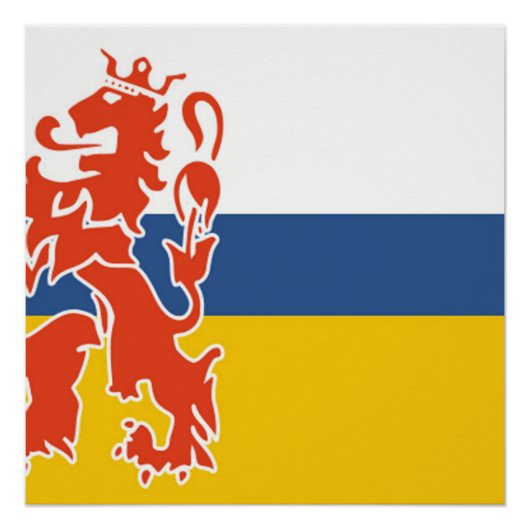 Niederländische Flagge Limburgs Poster (Vorderseite)