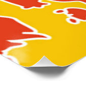 Niederländische Flagge Limburgs Poster (Ecke)