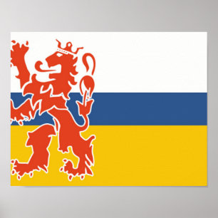 Niederländische Flagge Limburgs Poster
