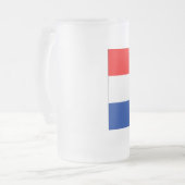 Niederländische Flagge Mattglas Bierglas (Vorderseite Links)