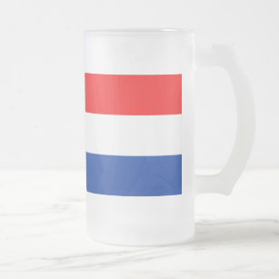 Niederländische Flagge Mattglas Bierglas