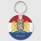 Niederländische Flagge & Niederlande Urlaub, Patri Schlüsselanhänger (Vorderseite)