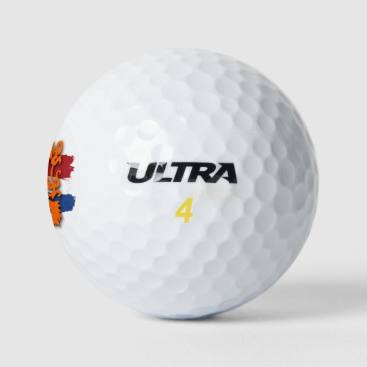 Niederländische Flagge Orange Lion Team Holland Golfball (Logo)