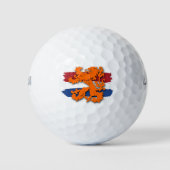 Niederländische Flagge Orange Lion Team Holland Golfball (Vorderseite)