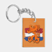 Niederländische Flagge Orange Lion Team Holland Schlüsselanhänger (Vorderseite links)