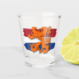 Niederländische Flagge Orange Lion Team Holland Schnapsglas