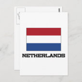 Niederländische Flagge Postkarte (Vorne/Hinten)