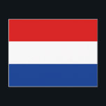 Niederländische Flagge Postkarte<br><div class="desc">Ein einfaches Design mit der niederländischen Flagge. Die perfekte Erinnerung,  wo du gewesen bist.
Sie können Ihren eigenen Text oder Ihre eigene Grafik mit dem "Anpassen!" hinzufügen! Eigenschaft.
© 2011 FlagAndMap</div>
