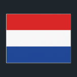 Niederländische Flagge Postkarte<br><div class="desc">Ein einfaches Design mit der niederländischen Flagge. Die perfekte Erinnerung,  wo du gewesen bist.
Sie können Ihren eigenen Text oder Ihre eigene Grafik mit dem "Anpassen!" hinzufügen! Eigenschaft.
© 2011 FlagAndMap</div>