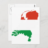 Niederländische Flagge Postkarte (Vorne/Hinten)