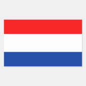 Niederländische Flagge Rechteckiger Aufkleber (Vorderseite)