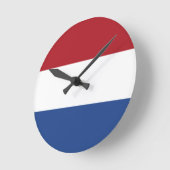 Niederländische Flagge Runde Wanduhr (Winkel)