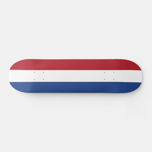 Niederländische Flagge Skateboard (Horizontal)