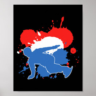 Niederländische Flagge Snowboarder - Niederländisc Poster