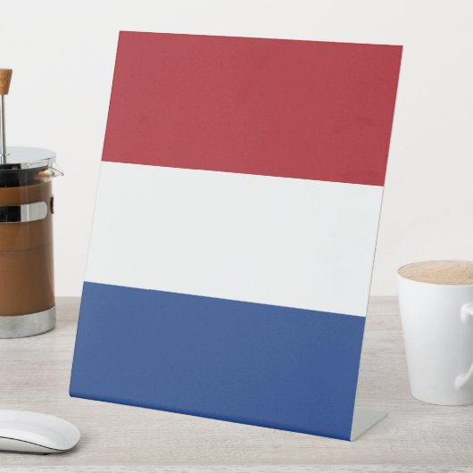 niederländische Flagge Sockelschild (In Situ)