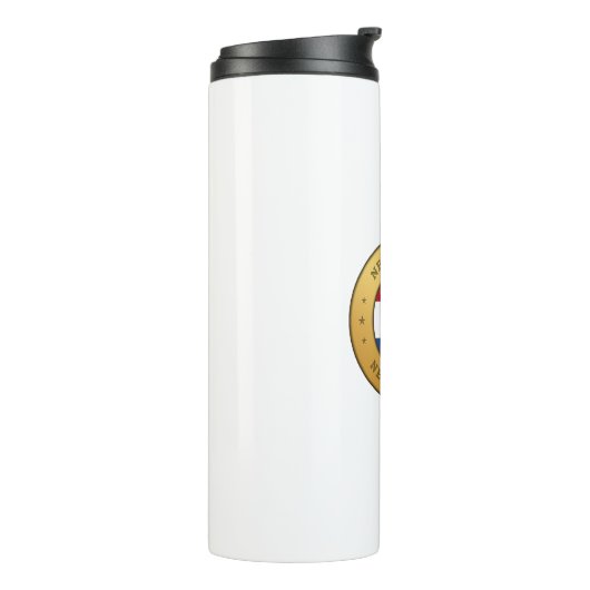 Niederländische Flagge Thermosbecher (Nach links gedreht)