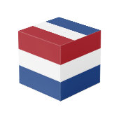 niederländische Flagge Würfel (Rückseite Schrägansicht)
