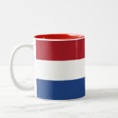 Niederländische Flagge Zweifarbige Tasse (Links)