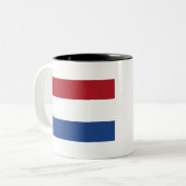 Niederländische Flagge Zweifarbige Tasse (Vorderseite Links)