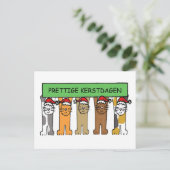 Niederländische frohe Weihnachten, Prettige Feiertagspostkarte (Stehend Vorderseite)