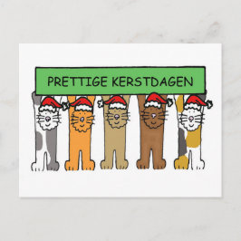Niederländische frohe Weihnachten, Prettige Feiertagspostkarte