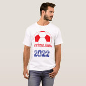 Niederländische Fußballflagge 2022 - Holland Footb T-Shirt (Vorne ganz)