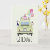 Niederländische Glückwünsche Hochzeit 500 Karte (Gelbe Blume)