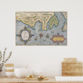 Niederländische Handelskarte für die Ostsee Poster (Küche)