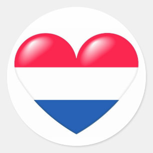 Niederländische Herzsticker - Nederlandse hart Runder Aufkleber