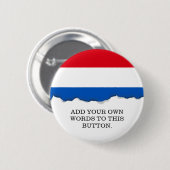 Niederländische Holland-Flagge Button (Vorne & Hinten)