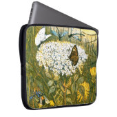 Niederländische Jugendstil-Wildblumen, Schmetterli Laptopschutzhülle (Vorne Rechts)