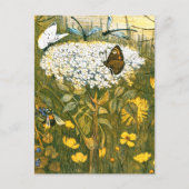 Niederländische Jugendstil-Wildblumen, Schmetterli Postkarte (Vorderseite)