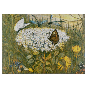Niederländische Jugendstil-Wildblumen, Schmetterli Schneidebrett