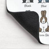 Niederländische Kaninchen-Farben Mousepad (Ecke)