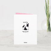 Niederländische Kaninchen Pink Danke Karte (Rückseite)