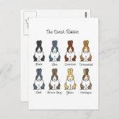 Niederländische Kaninchenfarben Postkarte (Vorne/Hinten)