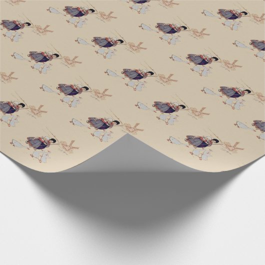 Niederländische Kinder, Delft Look, Geschenkpapier (Ecke)