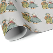 Niederländische Kinder, Delft Look, Geschenkpapier (Rolleneckpunkt)
