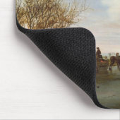 Niederländische Landschaft mit Skatern Mousepad (Ecke)