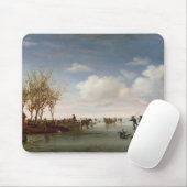 Niederländische Landschaft mit Skatern Mousepad (Mit Mouse)