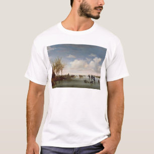 Niederländische Landschaft mit Skatern T-Shirt