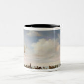 Niederländische Landschaft mit Skatern Zweifarbige Tasse (Mittel)