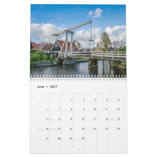Niederländische Landschaften Kalender (Jun 2027)