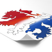 Niederländische Löwenflagge Poster (Ecke)
