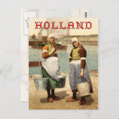 Niederländische Mädchen in traditionellen Kostümen Postkarte (Vorne/Hinten)