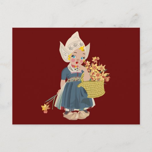 NIEDERLÄNDISCHE MÄDCHEN-KUNSTPLATTEN POSTKARTE (Vorderseite)