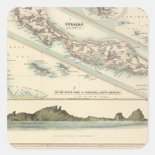 Niederländische Possessions Quadratischer Aufkleber (Vorderseite)